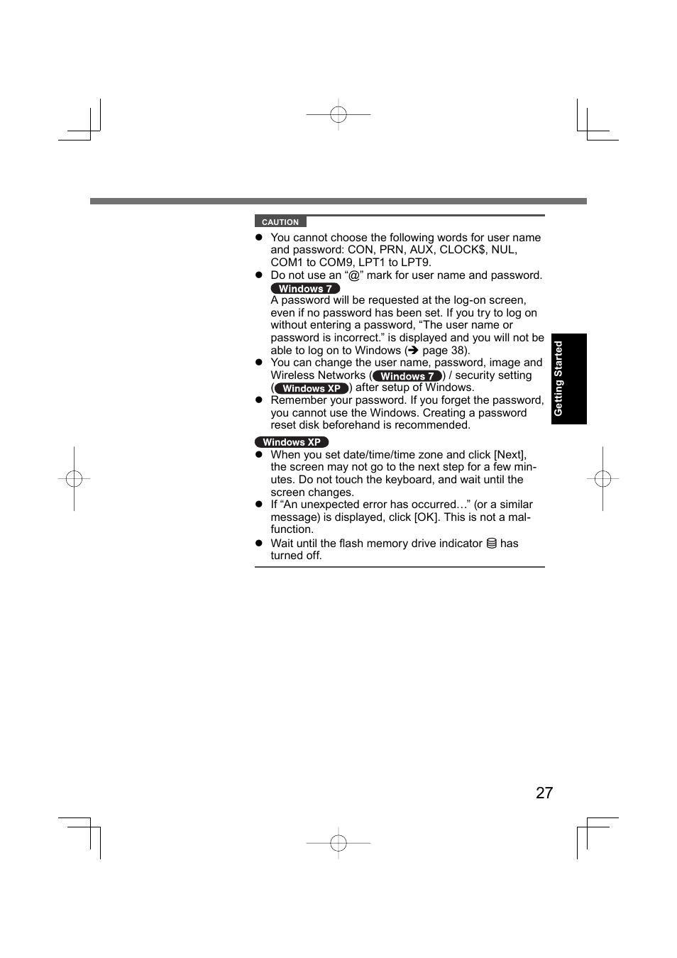 Panasonic CF-U1 User Manual | Page 27 / 64