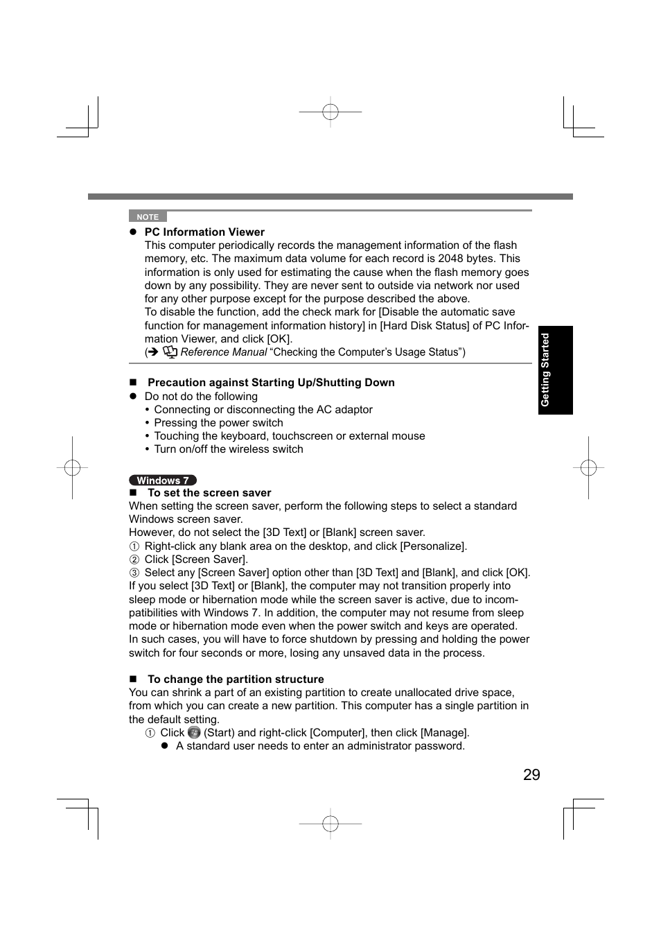 Panasonic CF-U1 User Manual | Page 29 / 64