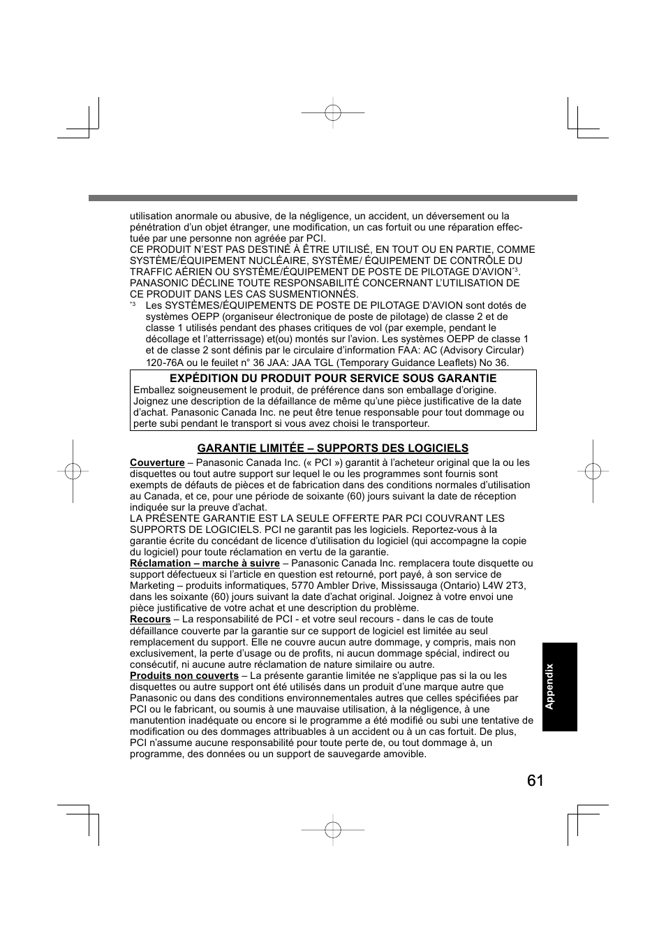 Panasonic CF-U1 User Manual | Page 61 / 64