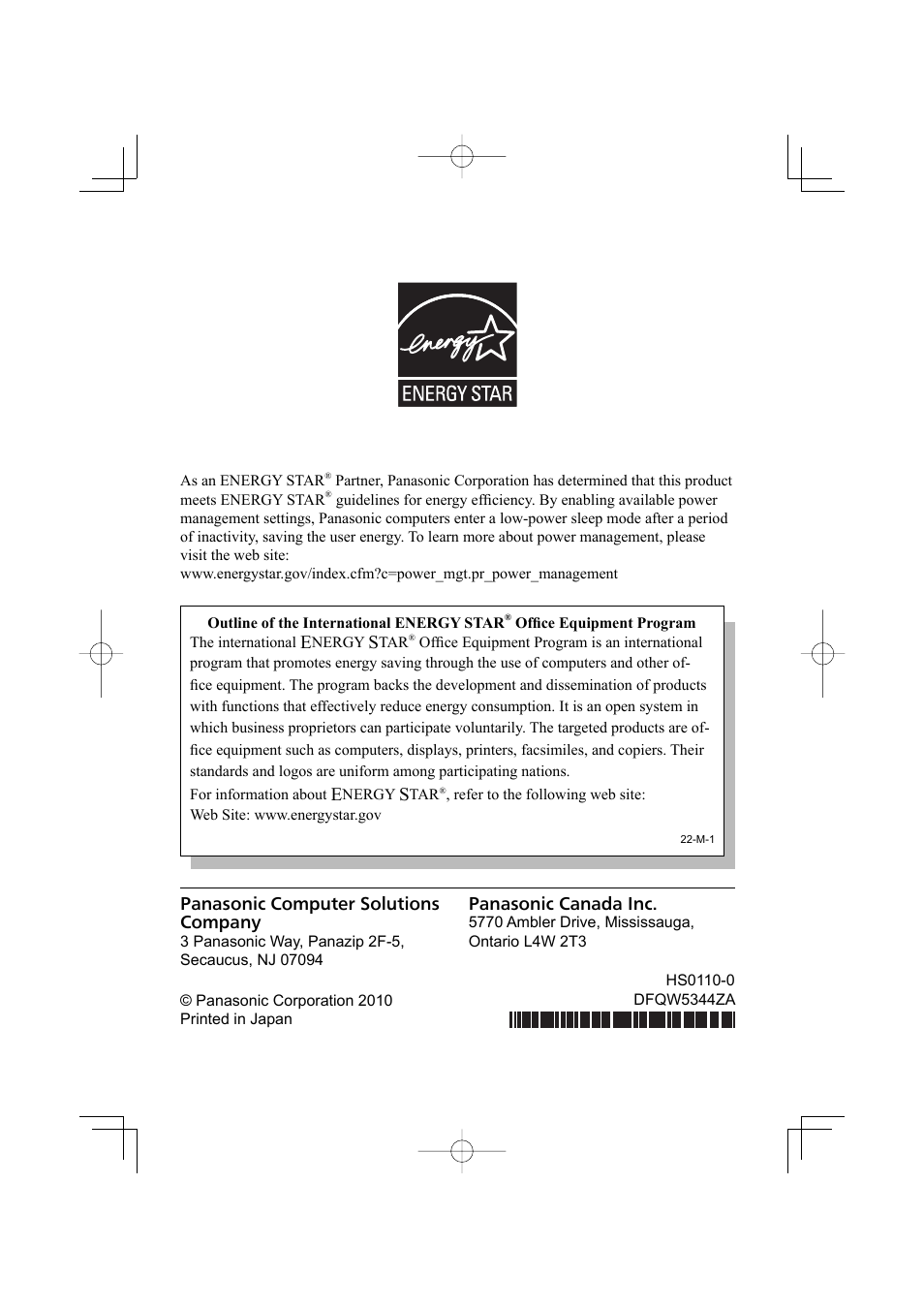 Panasonic CF-U1 User Manual | Page 64 / 64
