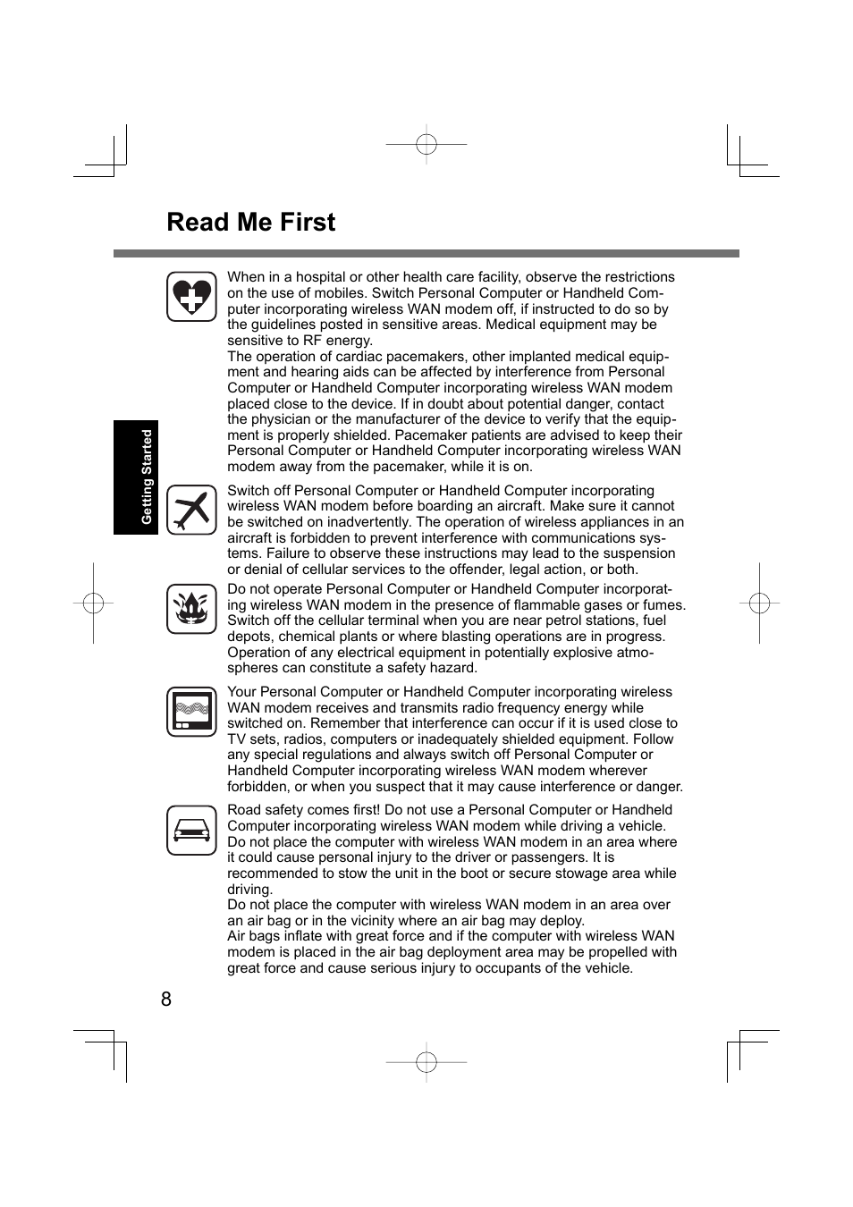 Read me first | Panasonic CF-U1 User Manual | Page 8 / 64