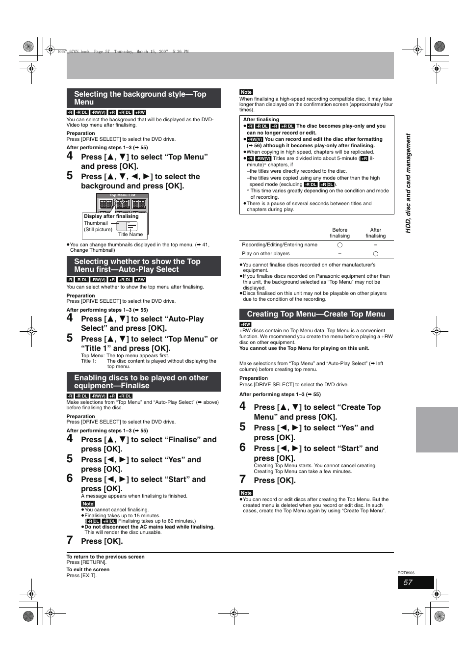 Panasonic DMR-EH67  EN User Manual | Page 57 / 80