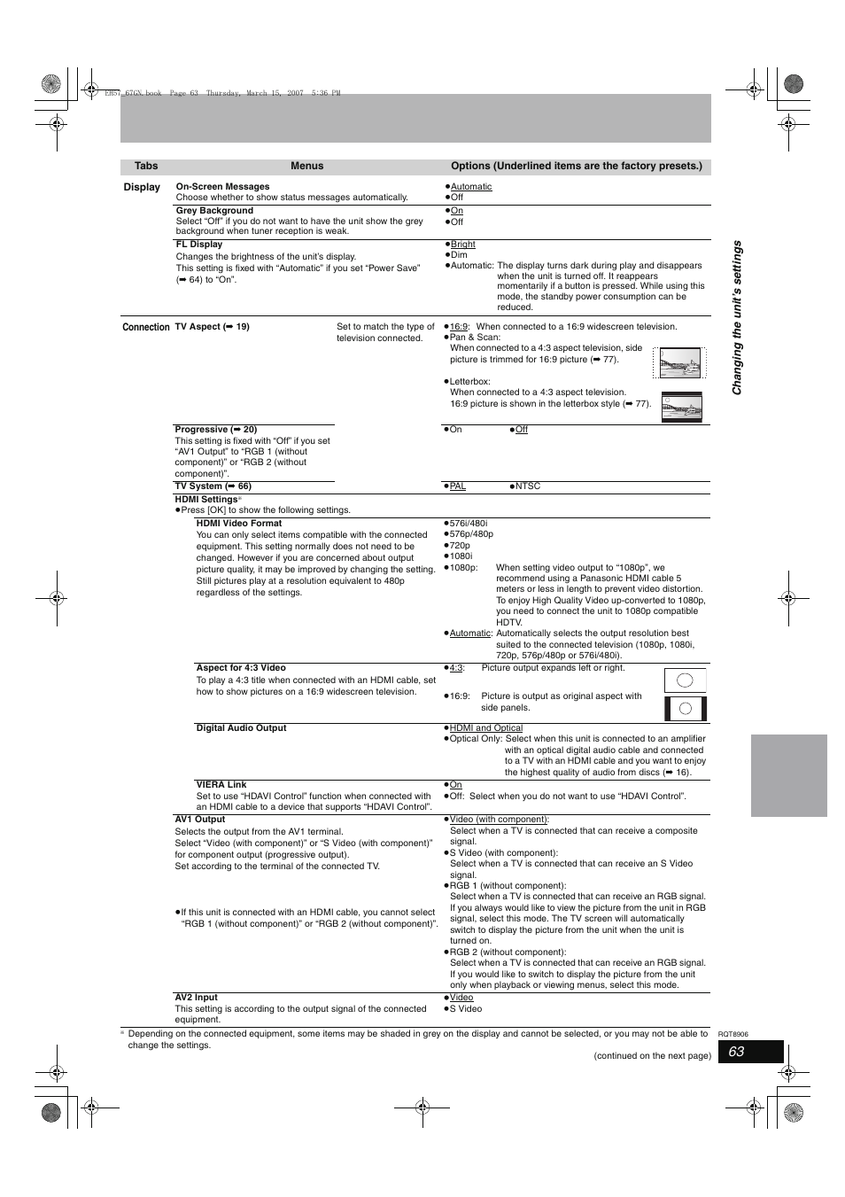 Panasonic DMR-EH67  EN User Manual | Page 63 / 80