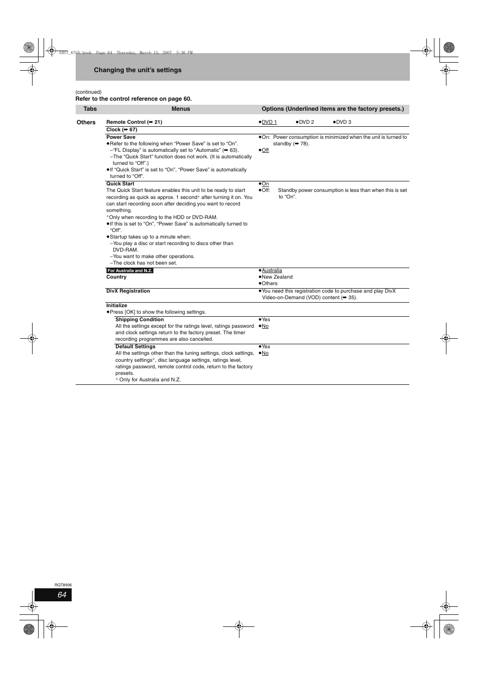 Panasonic DMR-EH67  EN User Manual | Page 64 / 80