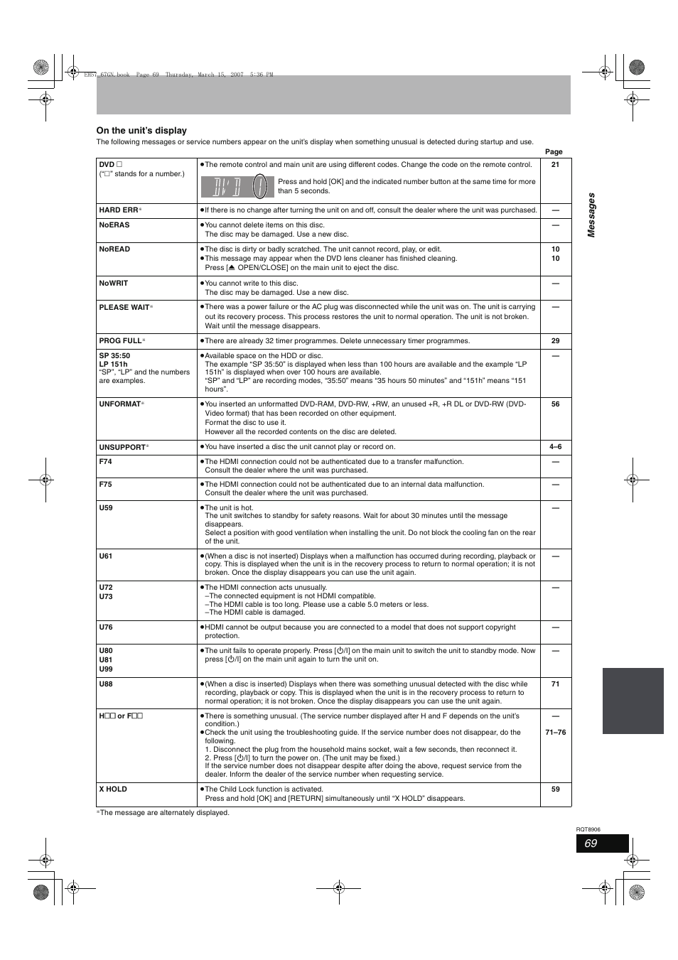 Panasonic DMR-EH67  EN User Manual | Page 69 / 80