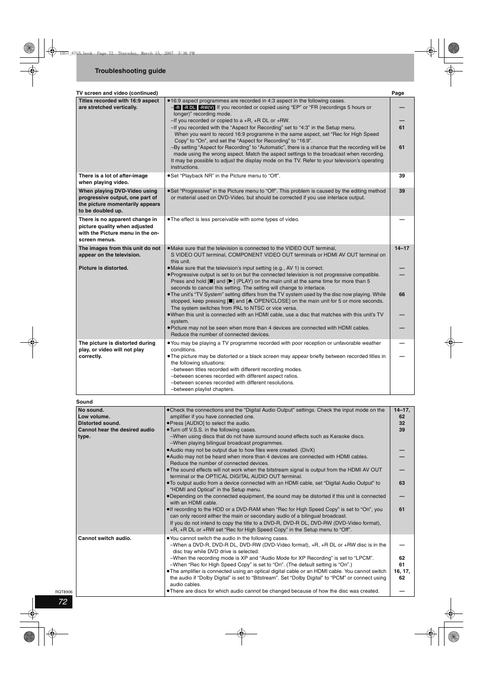 Panasonic DMR-EH67  EN User Manual | Page 72 / 80