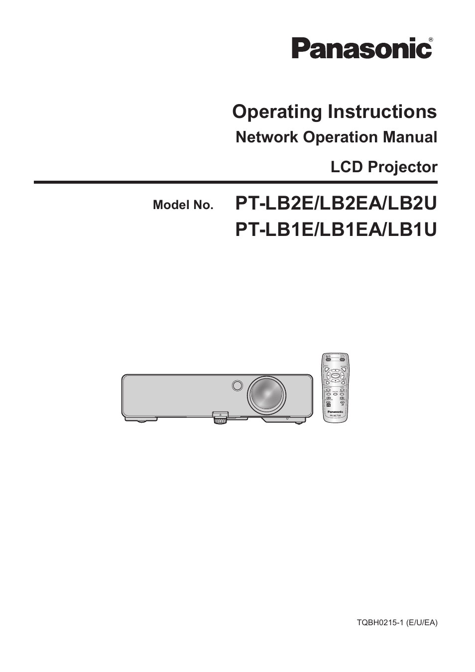 Panasonic TQBH0215-1 User Manual | 19 pages