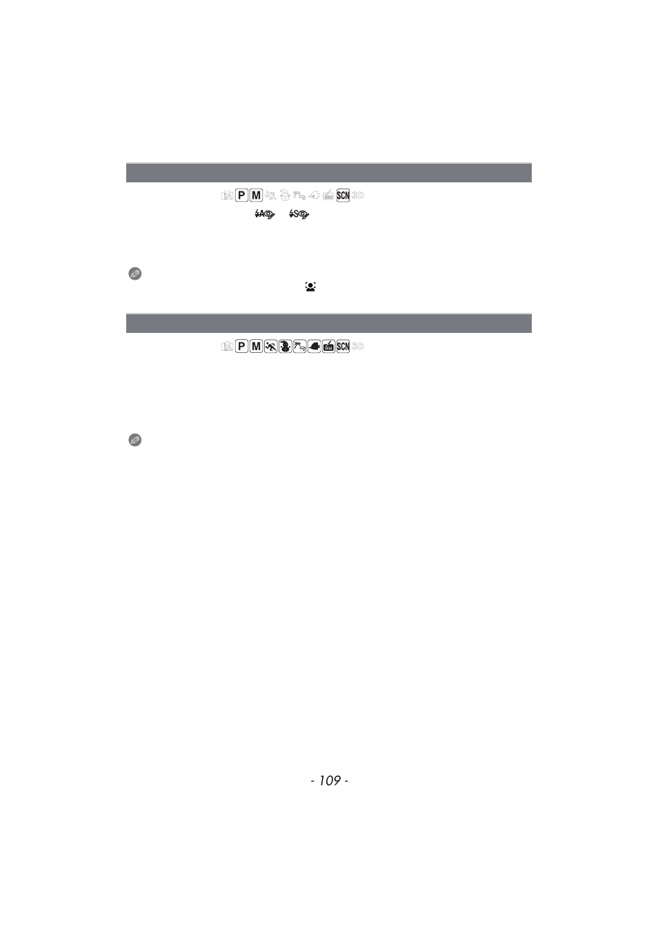 Red-eye removal, Stabilizer, P109) | Panasonic DMC-TS4 User Manual | Page 109 / 205