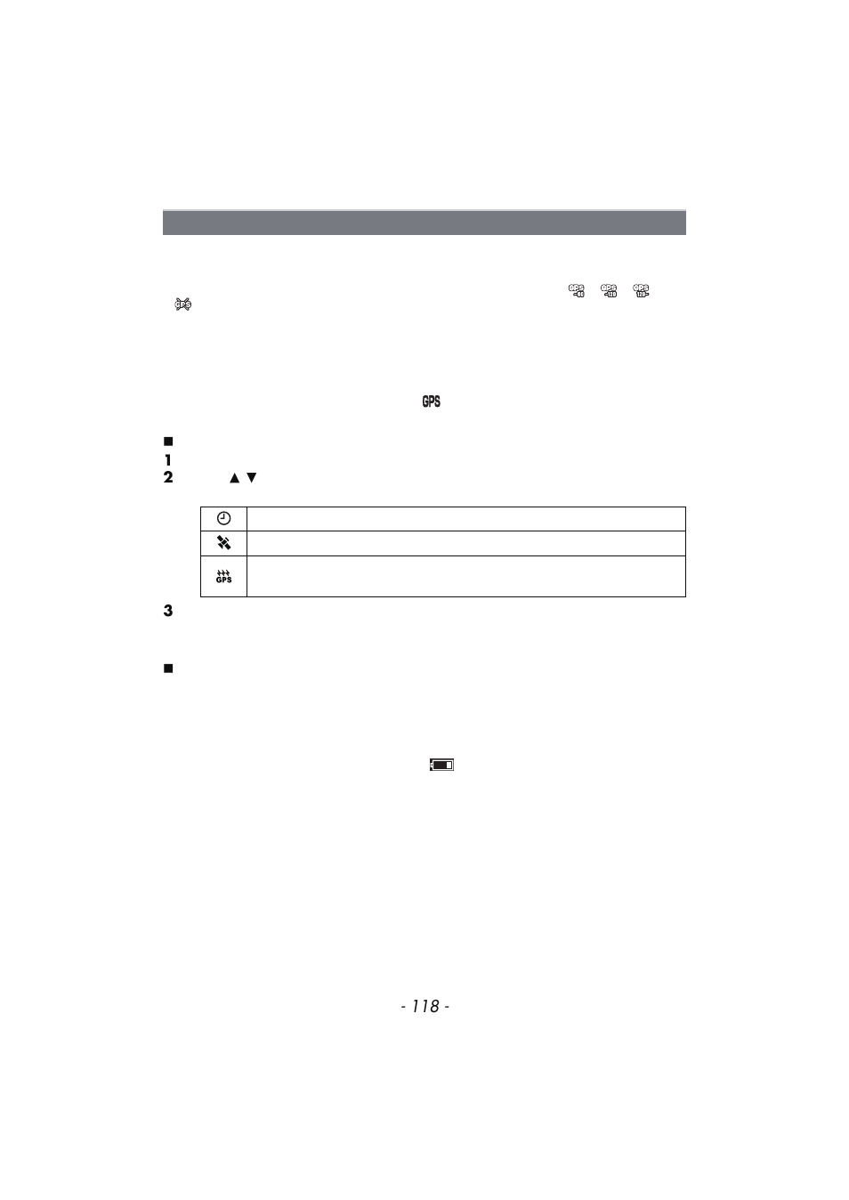 Update the gps information, P118 | Panasonic DMC-TS4 User Manual | Page 118 / 205