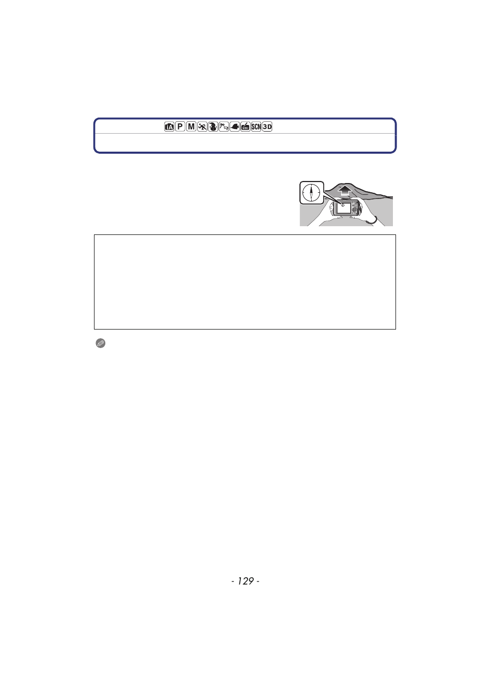 Using the compass | Panasonic DMC-TS4 User Manual | Page 129 / 205