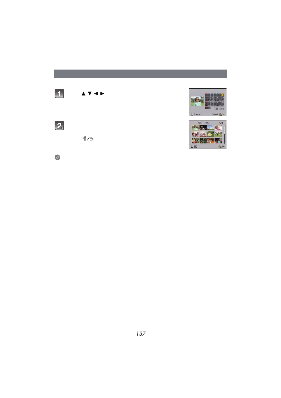 Calendar, P137) | Panasonic DMC-TS4 User Manual | Page 137 / 205