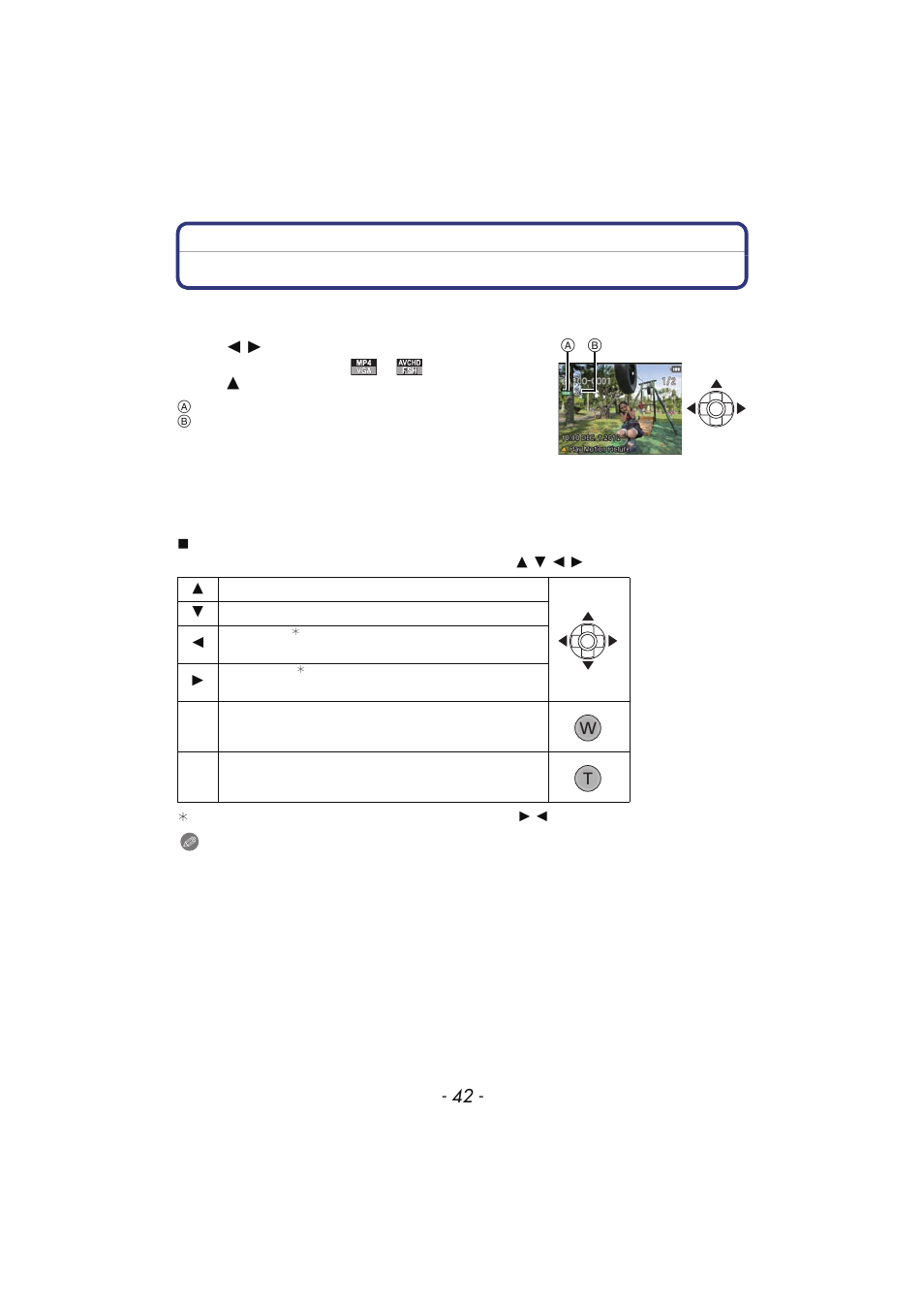 Playing back motion pictures | Panasonic DMC-TS4 User Manual | Page 42 / 205
