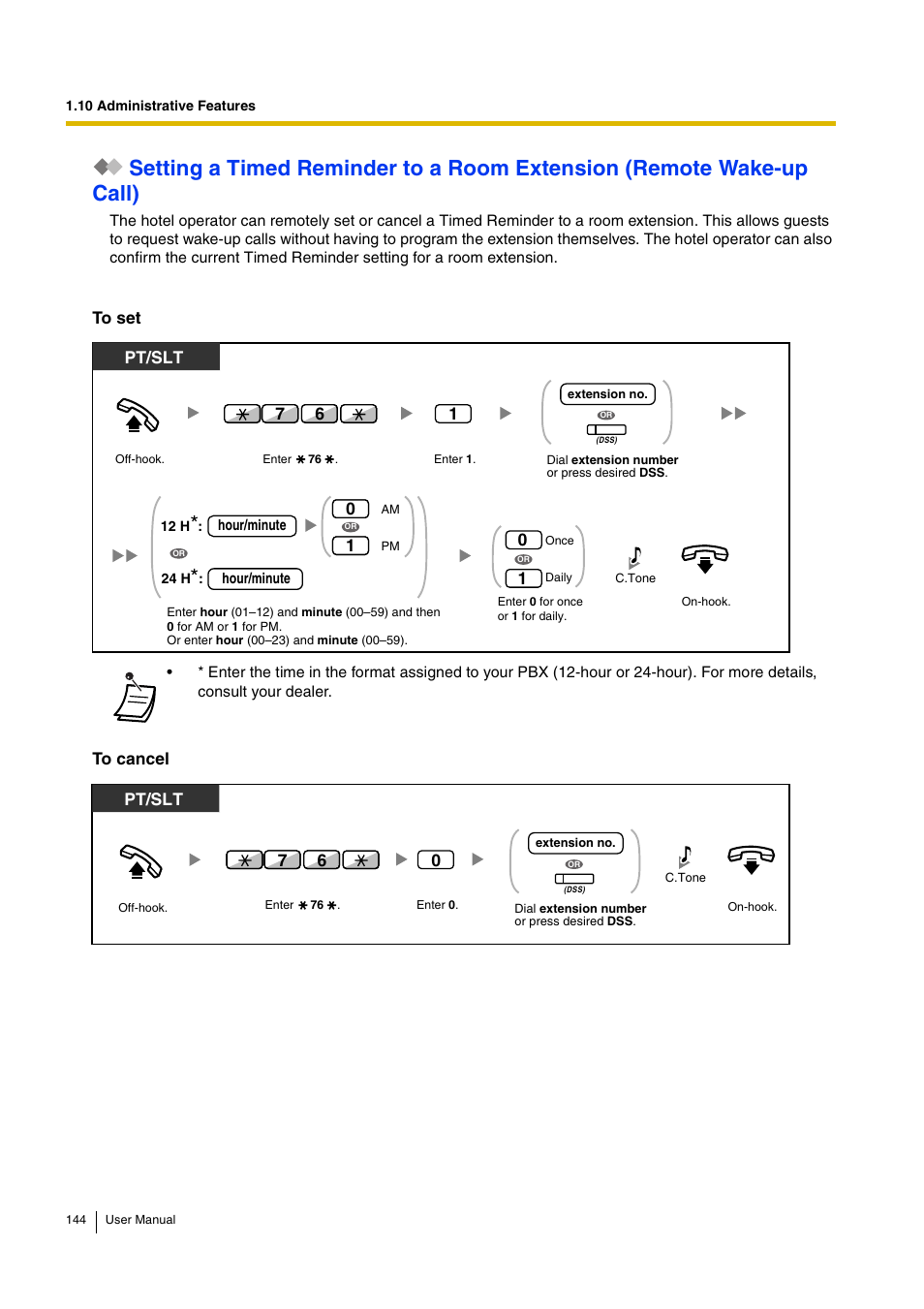 76 pt/slt | Panasonic KX-TDA15 User Manual | Page 144 / 224