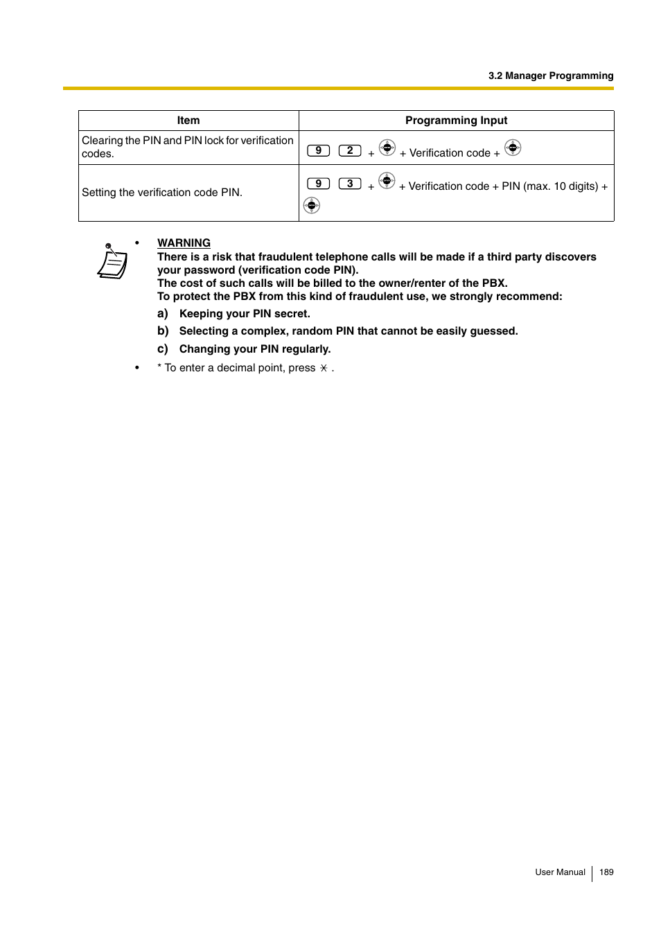 Panasonic KX-TDA15 User Manual | Page 189 / 224