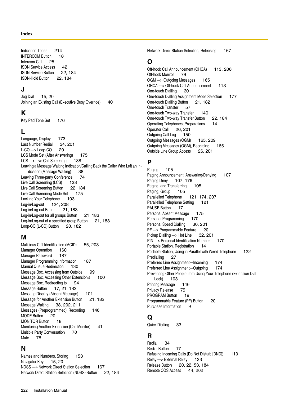 Panasonic KX-TDA15 User Manual | Page 222 / 224