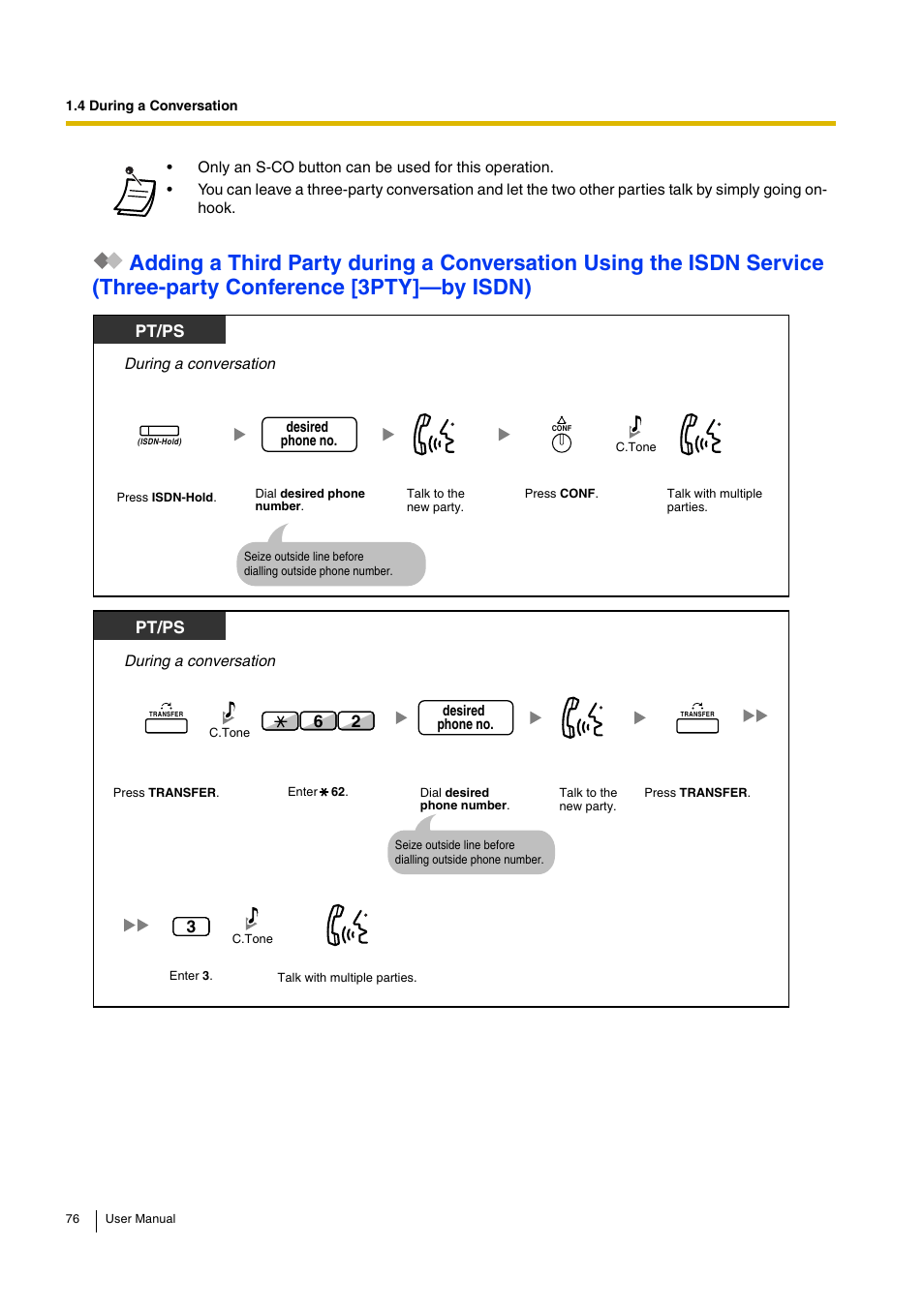 Pt/ps | Panasonic KX-TDA15 User Manual | Page 76 / 224