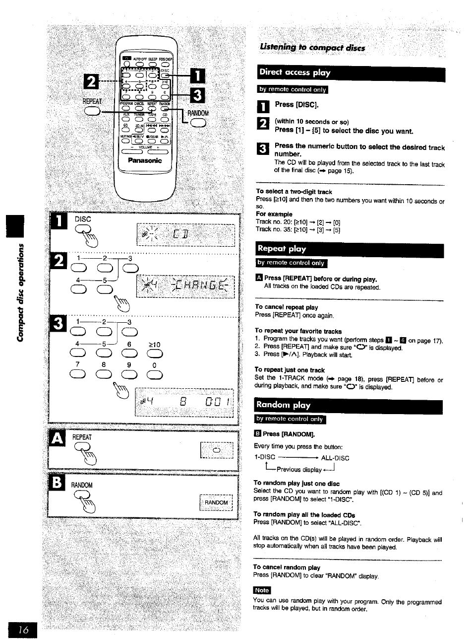 Press [disc | Panasonic SC-AK52 EN User Manual | Page 16 / 32