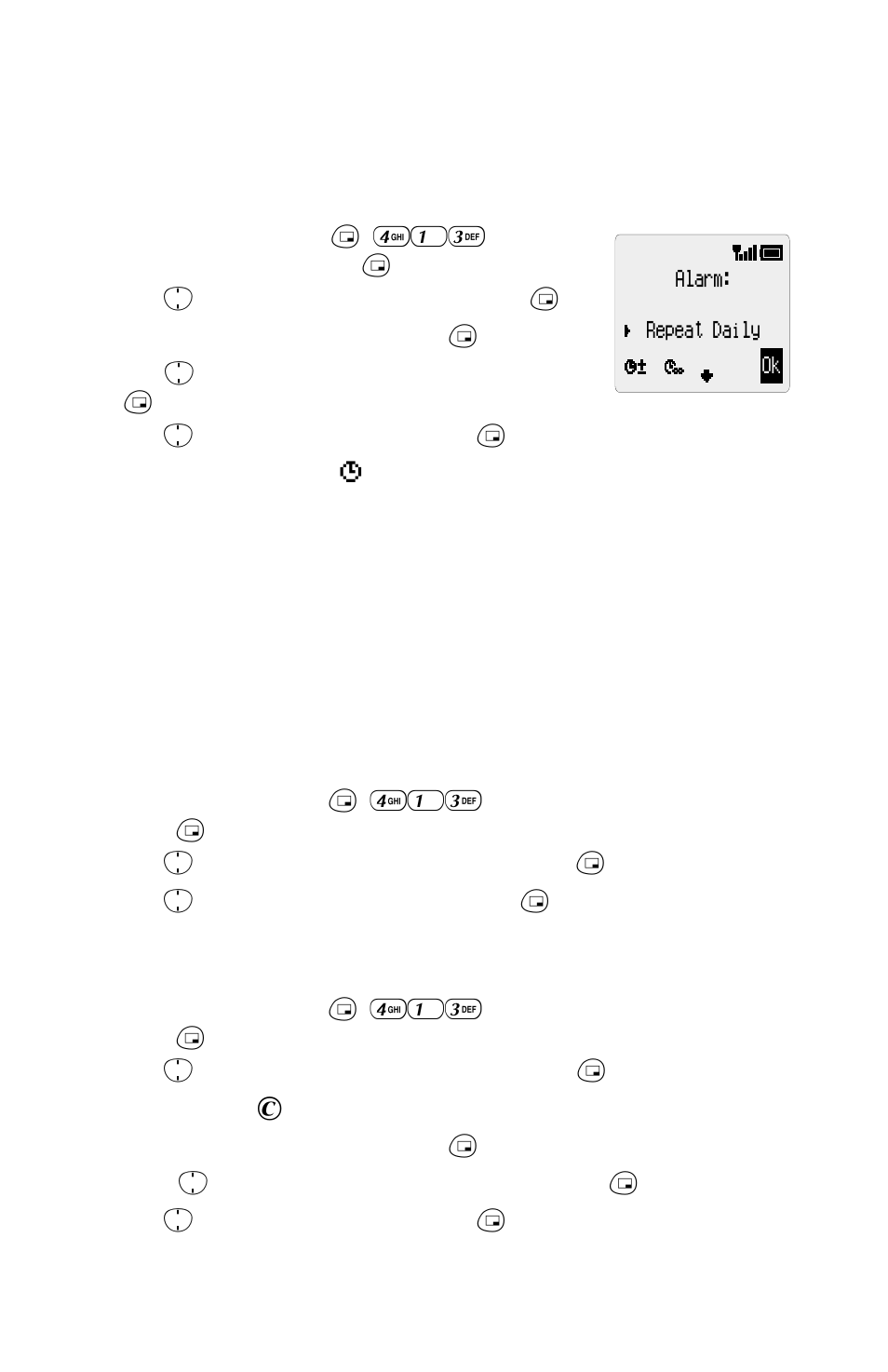 Setting the alarm | Panasonic EB-GD92 User Manual | Page 25 / 60