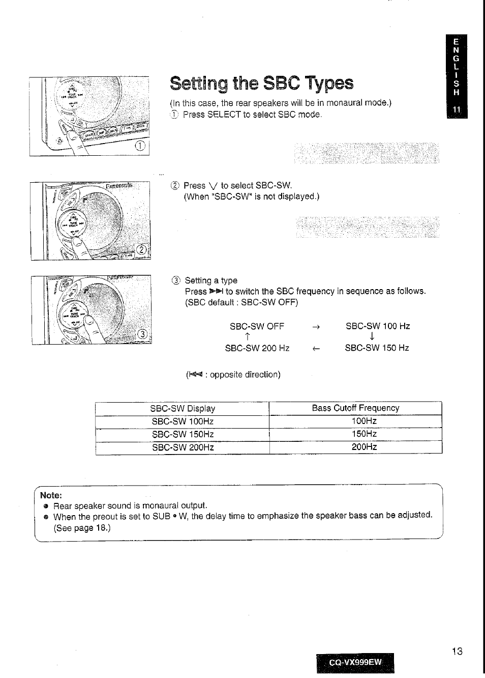 Panasonic CQ-VX999EW User Manual | Page 13 / 54
