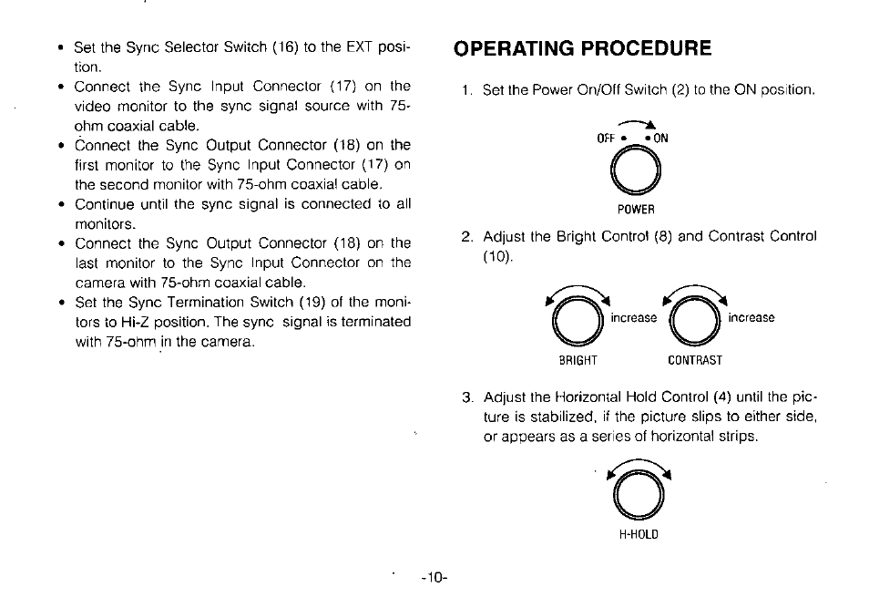 Operating procedure | Panasonic WV-BM1700 User Manual | Page 12 / 16