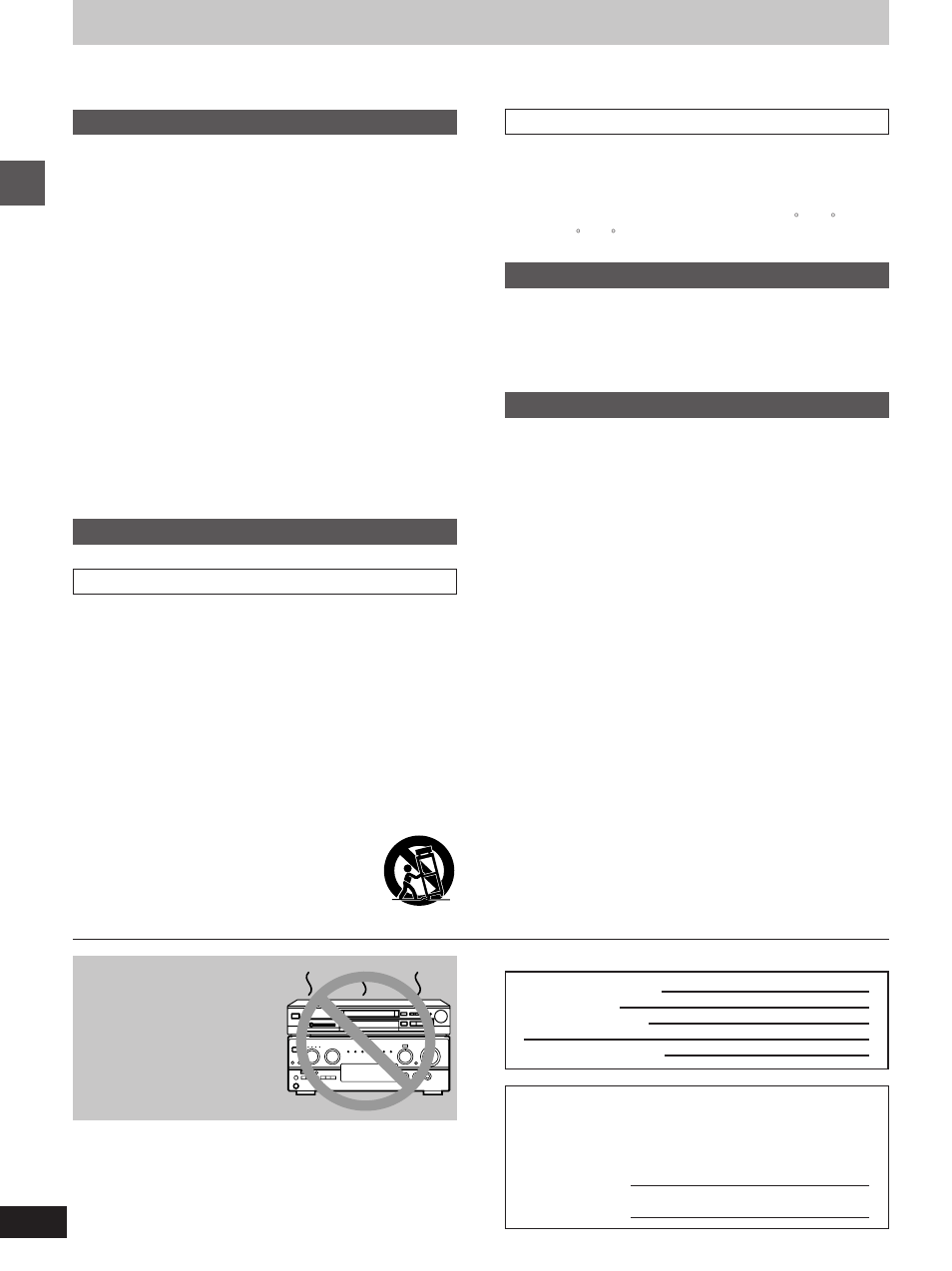Important safety instructions, 4safety, Installation | Maintenance, Service | Panasonic DVD-RP56 User Manual | Page 4 / 32