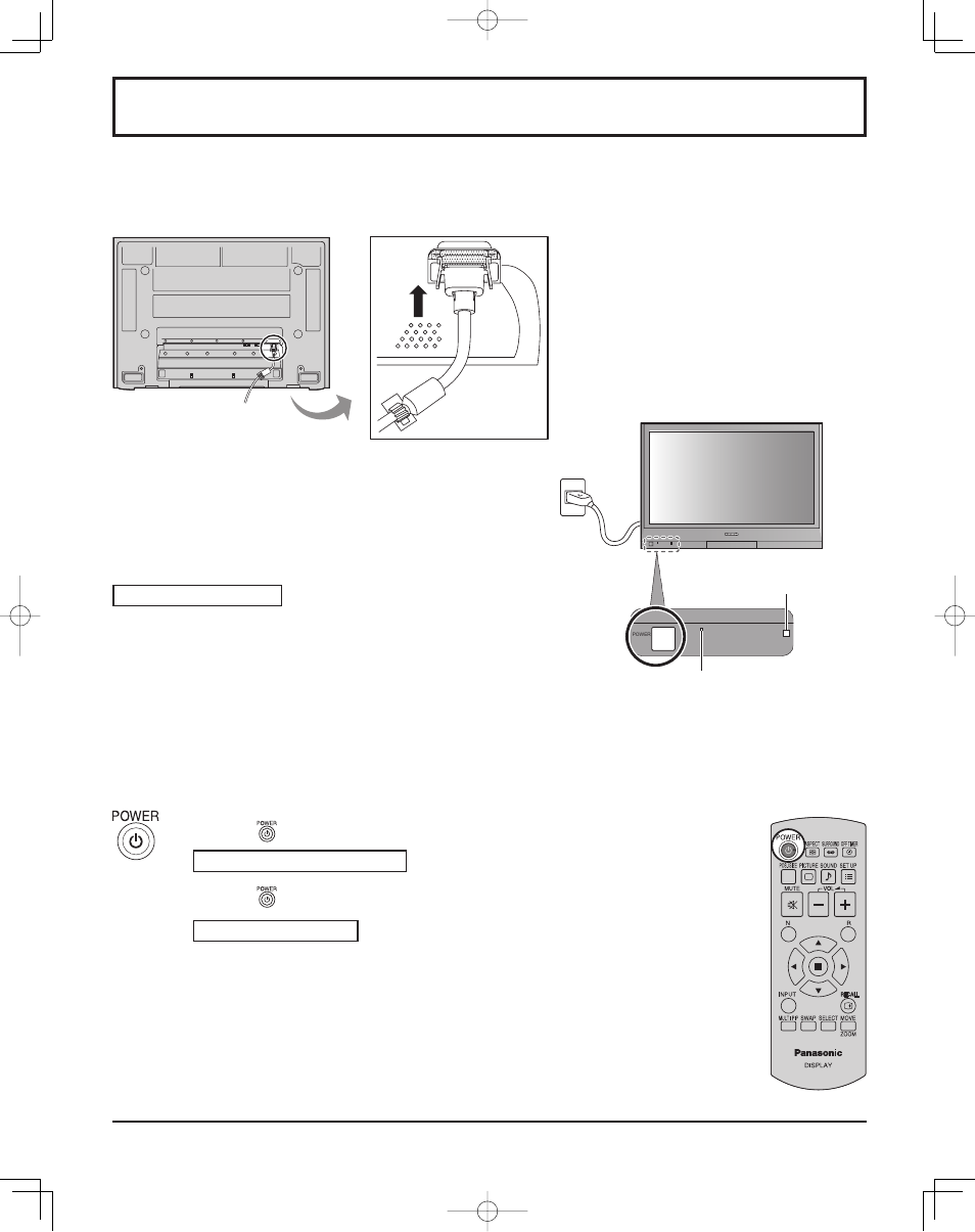 Power on / off | Panasonic TH37PR11UK User Manual | Page 12 / 50