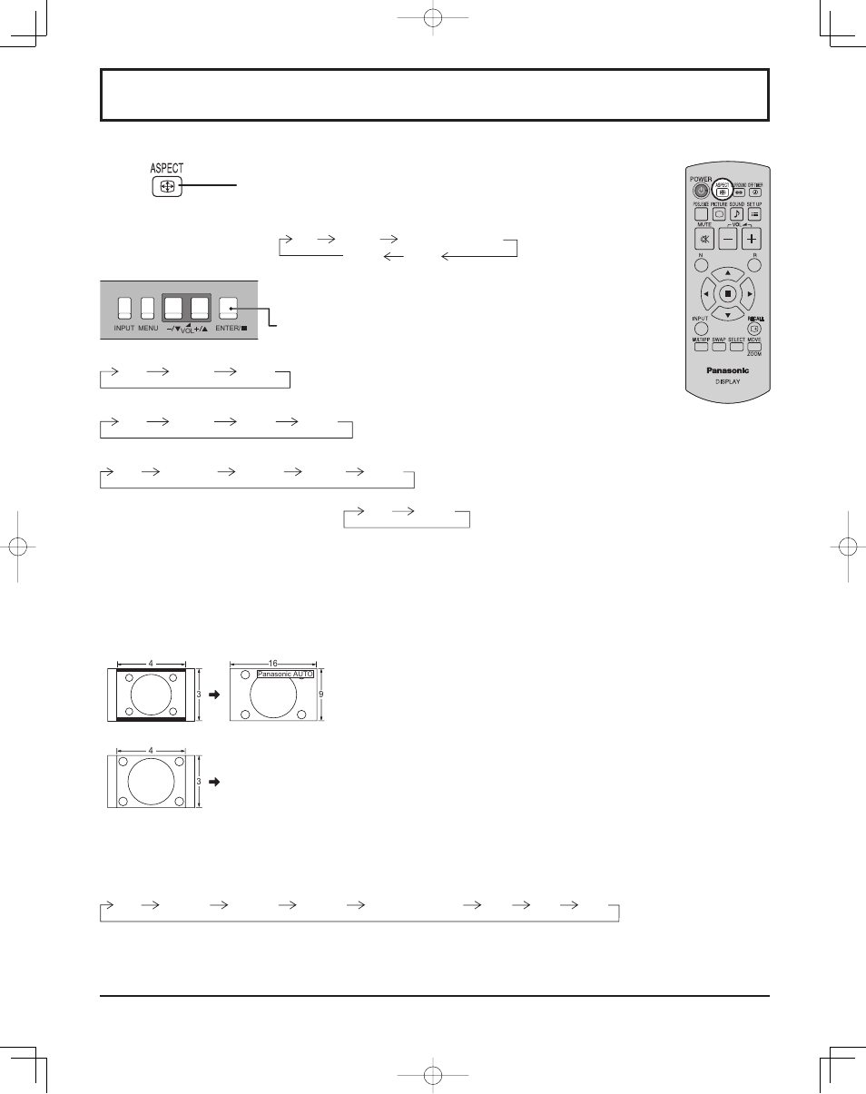 Aspect controls | Panasonic TH37PR11UK User Manual | Page 16 / 50