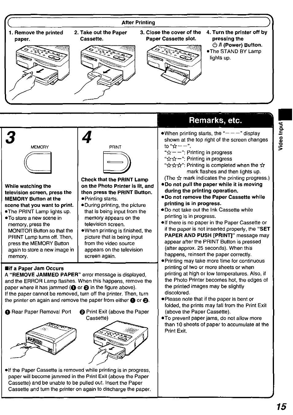 If a paper jam occurs | Panasonic PV-PD2000 User Manual | Page 15 / 60
