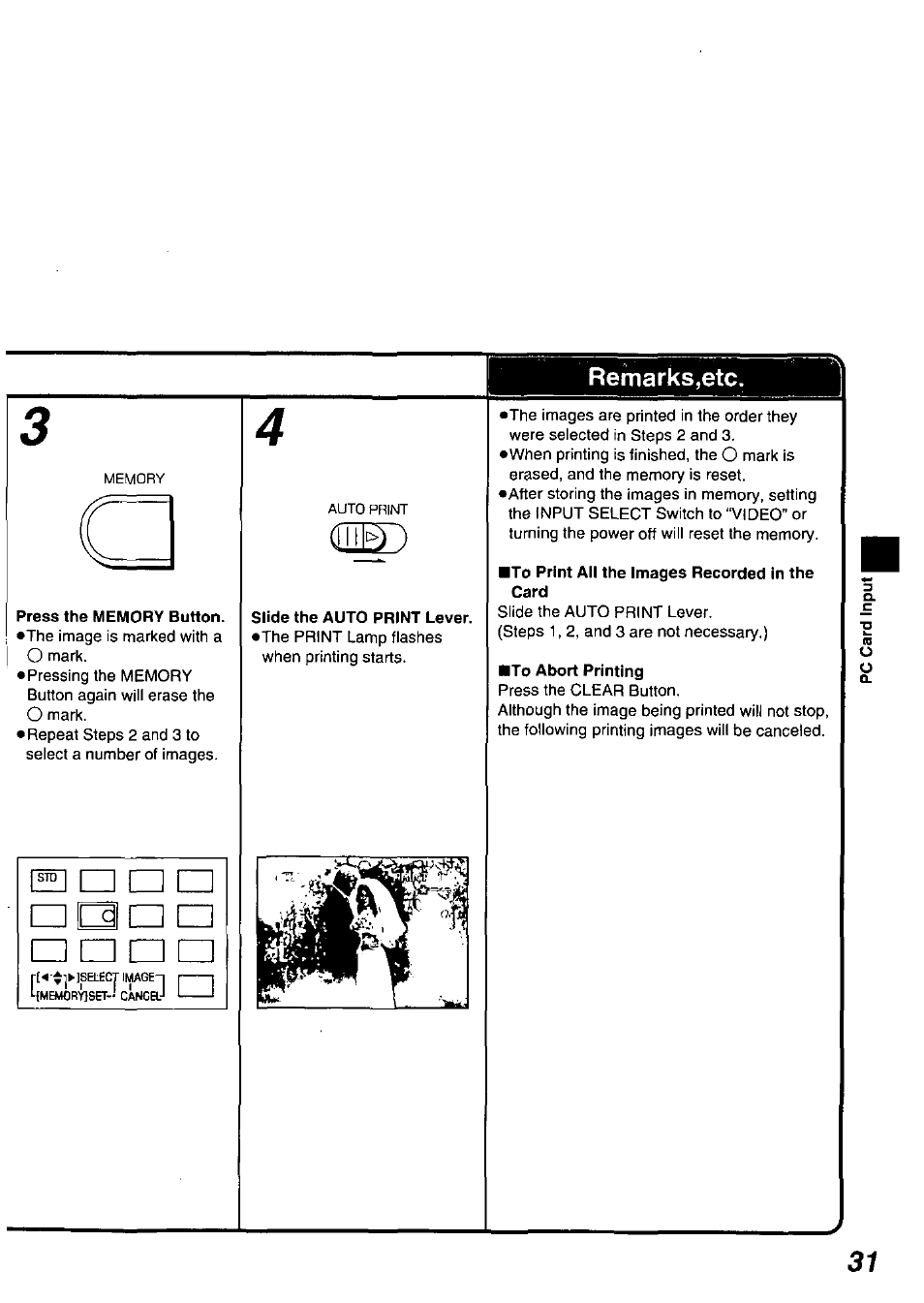 Remarks,etc | Panasonic PV-PD2000 User Manual | Page 31 / 60