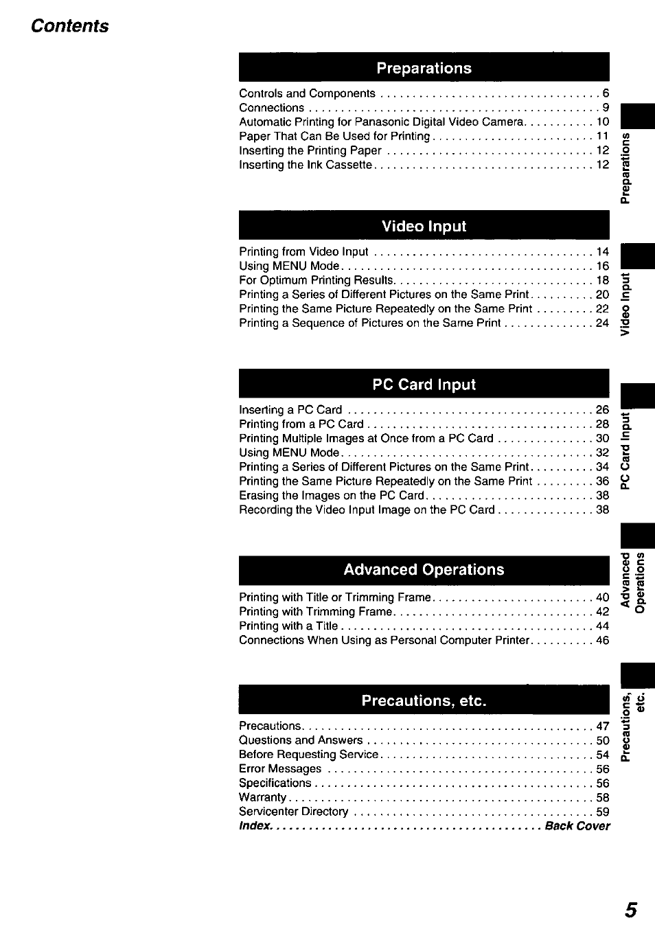 Panasonic PV-PD2000 User Manual | Page 5 / 60