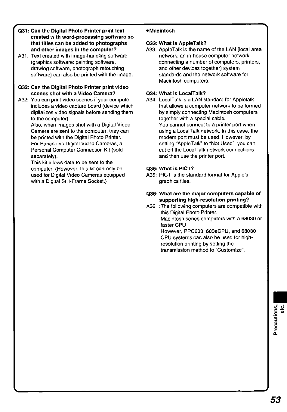 Panasonic PV-PD2000 User Manual | Page 53 / 60