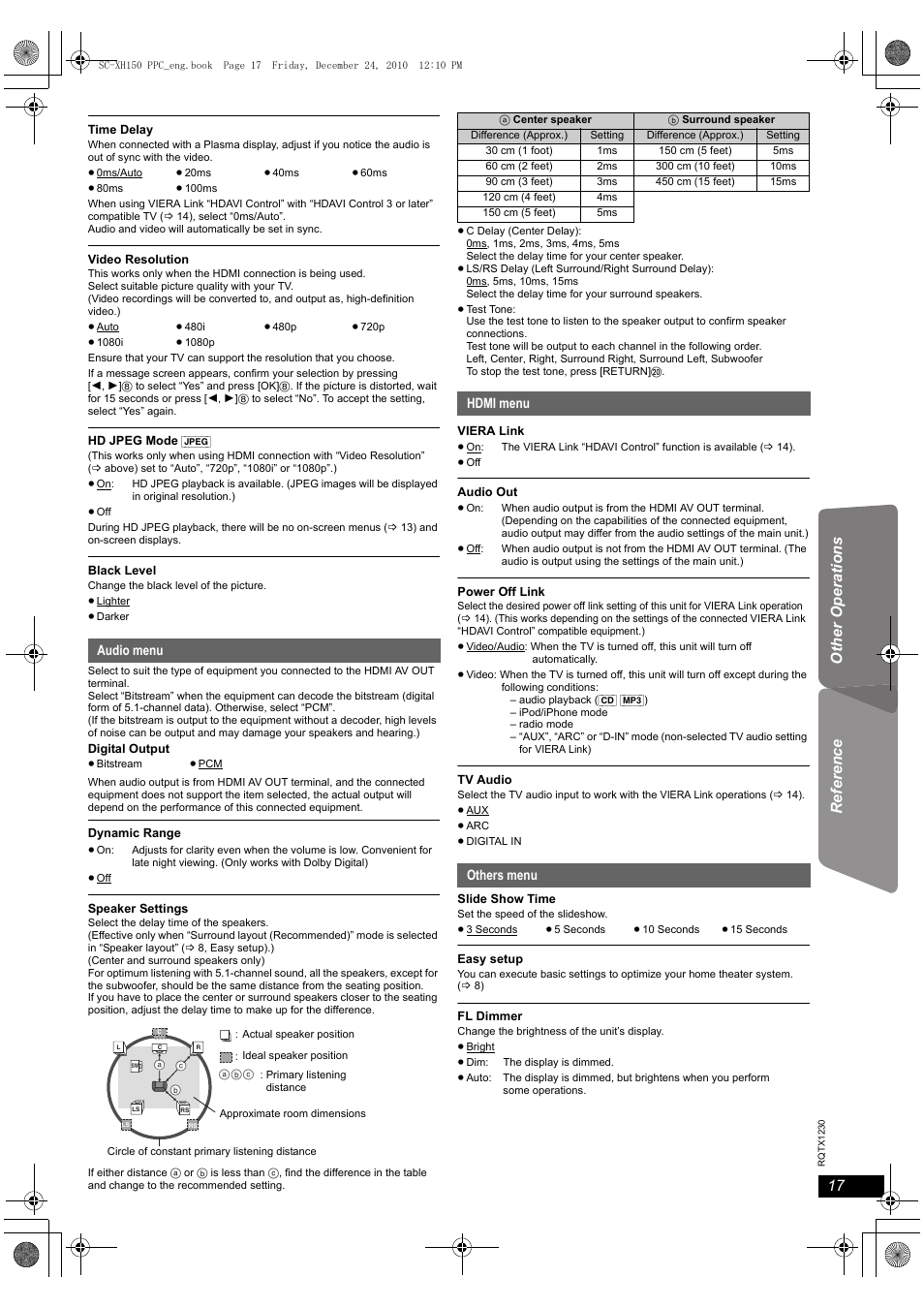 Panasonic SC-XH150 User Manual | Page 17 / 26