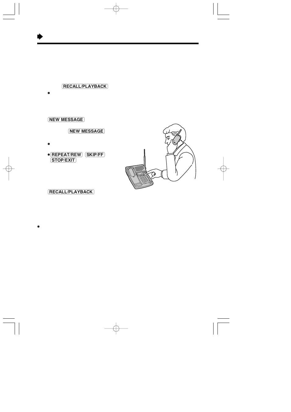 From the handset, Listening to messages | Panasonic KX-TC1871ALB User Manual | Page 68 / 100
