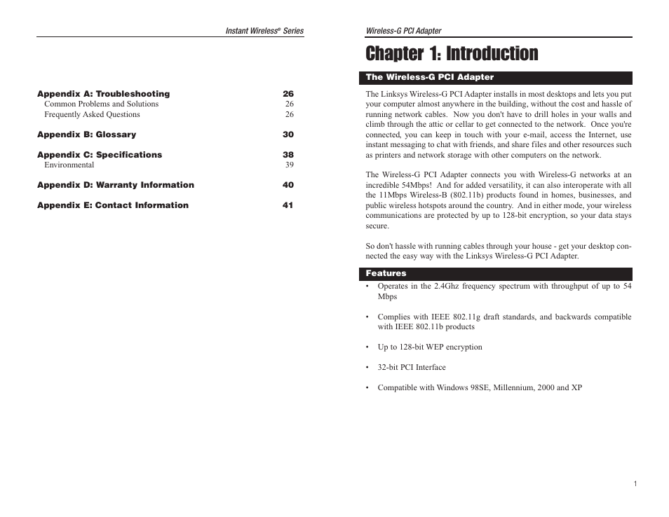 Chapter 1: introduction | Panasonic WMP54G User Manual | Page 4 / 25