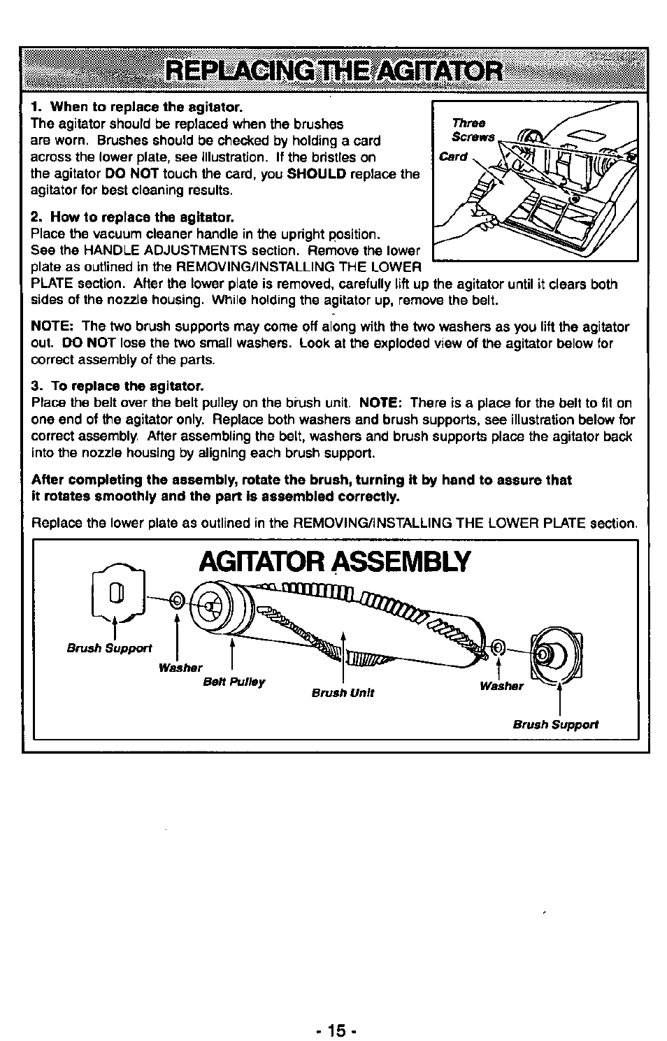 Bepyull^ngthetagitator | Panasonic MC-V5715 User Manual | Page 15 / 40