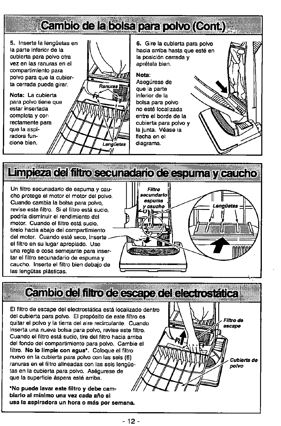 Cambio de là bcrisa pc^ (coiil) | Panasonic MC-V5715 User Manual | Page 32 / 40