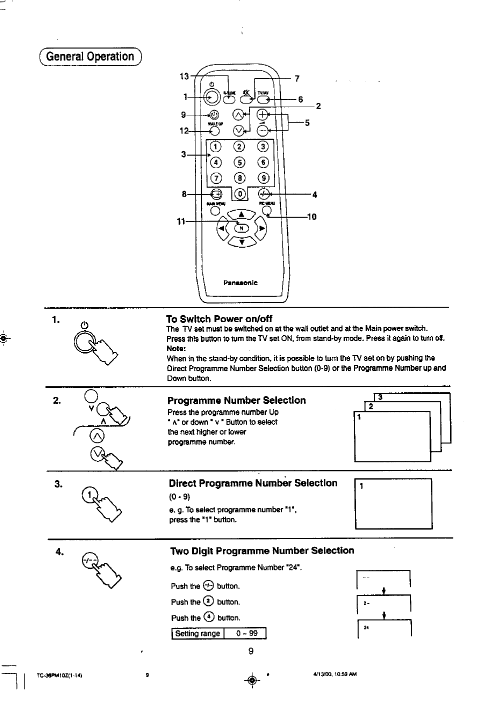 Panasonic TC-36PM10Z User Manual | Page 9 / 28