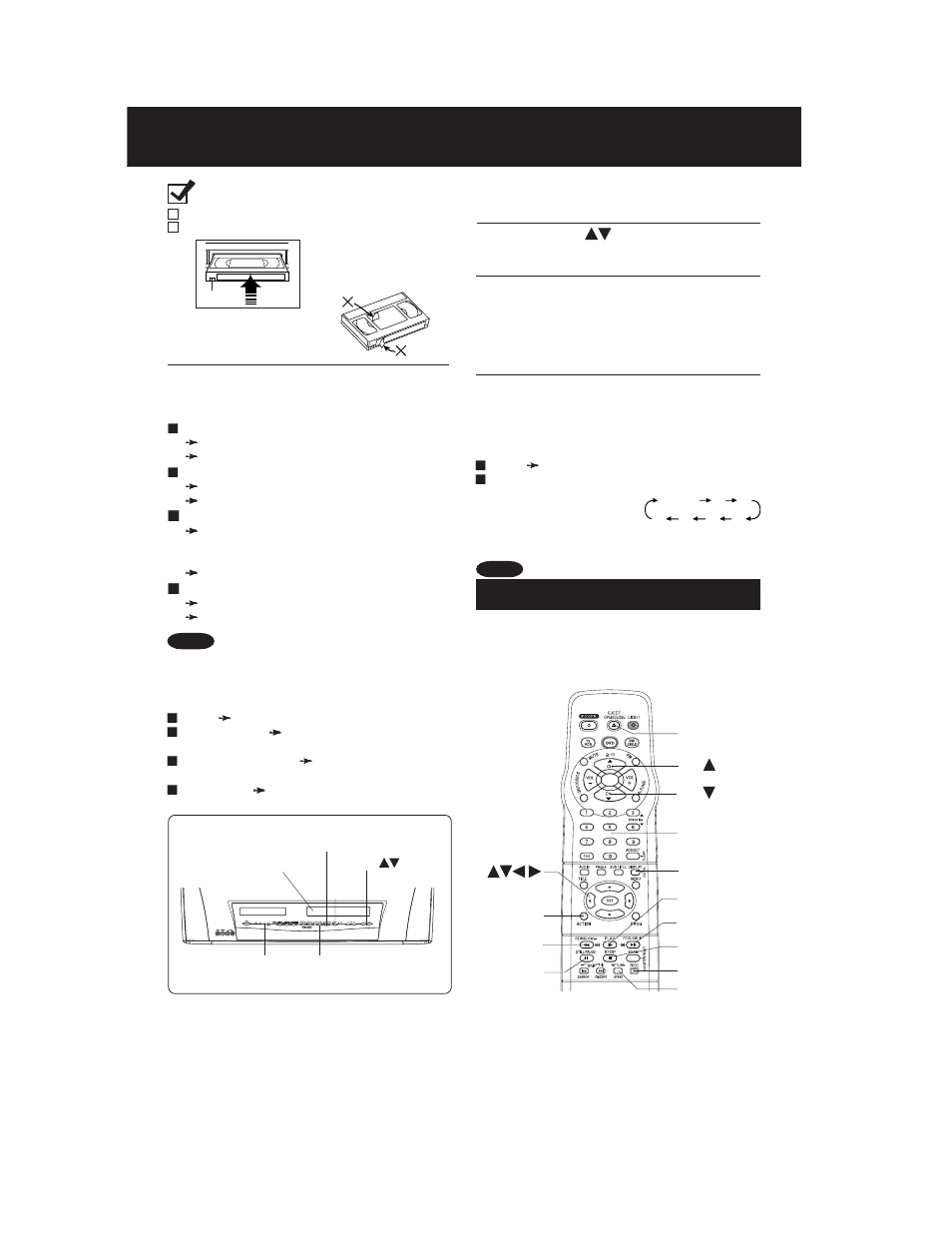 Basic operation tv/vcr/dvd, Playback a tape, Record on a tape | Record on a tape playback a tape | Panasonic AG 527DVDE User Manual | Page 18 / 68