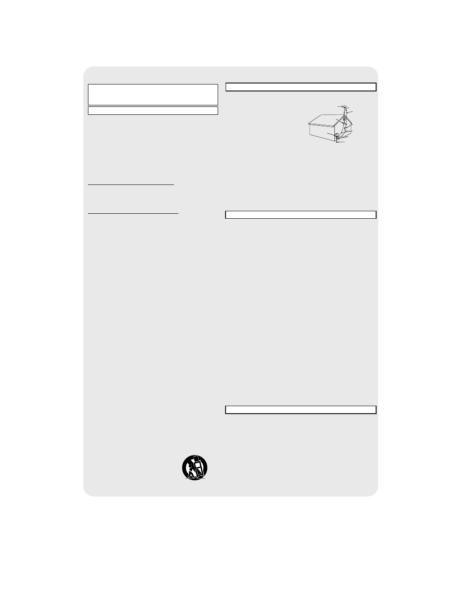 Initial setup tv/vcr, Important safeguards and precautions, Installation | Using the unit, Service, Outdoor antenna installation | Panasonic AG 527DVDE User Manual | Page 2 / 68