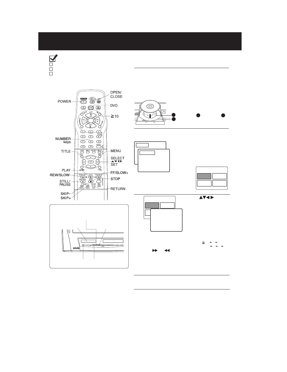 Basic dvd operation, Dogs, Press power * on the remote or unit. insert a disc | Press play to start play | Panasonic AG 527DVDE User Manual | Page 20 / 68