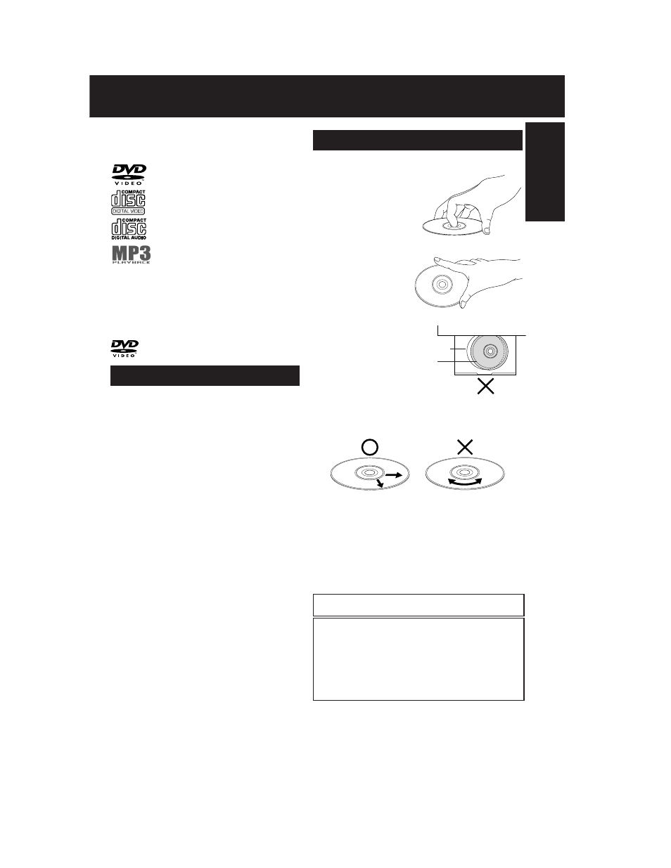 Definition of terms, Disc handling, Initial setup | Panasonic AG 527DVDE User Manual | Page 7 / 68