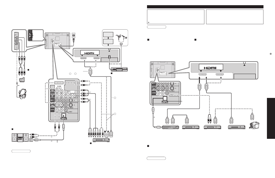 Recommended av connections, Advanced, Recommended a v connections | Panasonic TC 32LX700 User Manual | Page 38 / 55