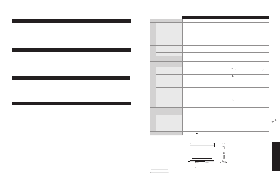 Maintenance, Specifications, Faqs, etc | Specifications maintenance | Panasonic TC 32LX700 User Manual | Page 48 / 55