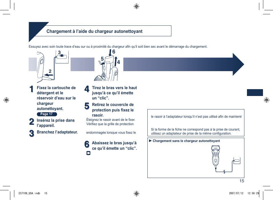 Panasonic ES7109 User Manual | Page 15 / 32