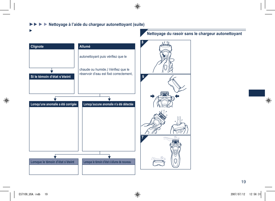 Panasonic ES7109 User Manual | Page 19 / 32