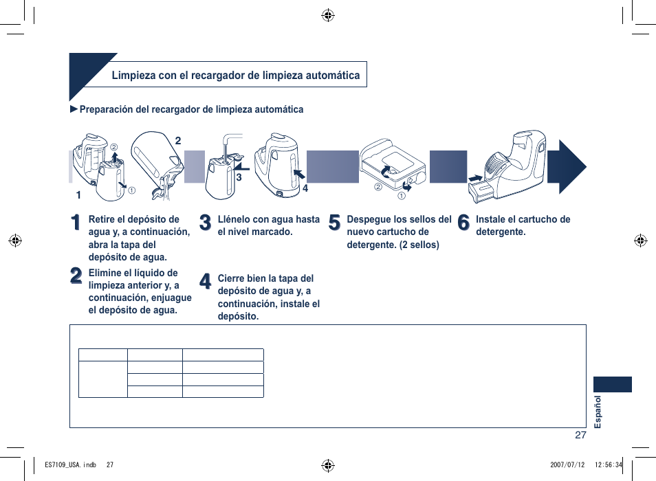 Panasonic ES7109 User Manual | Page 27 / 32