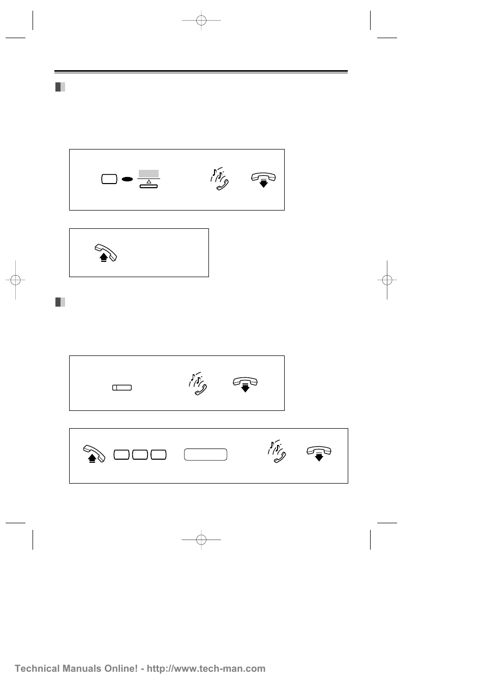 When the dialled extension is busy/no answer, Reserving a busy line (automatic callback busy), Leaving a call notification (message waiting) | Panasonic KX-T7425 User Manual | Page 10 / 34