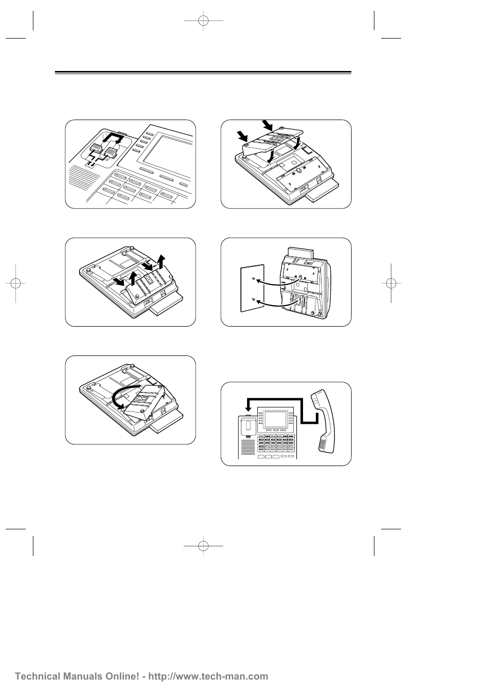 Wall mounting | Panasonic KX-T7425 User Manual | Page 28 / 34