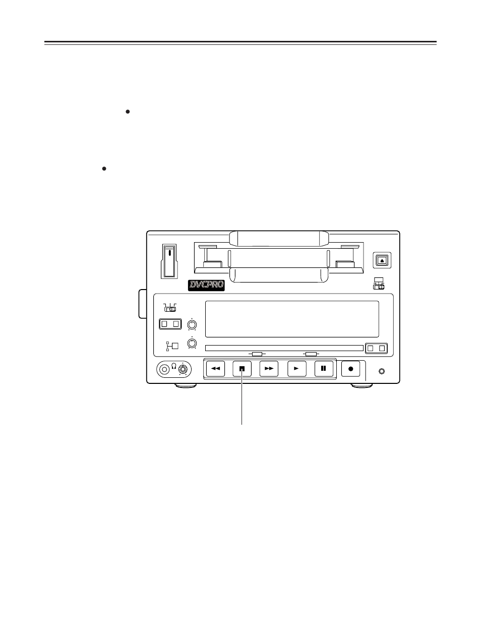 Operation, Stop mode | Panasonic DVCPRO AJ-D250P User Manual | Page 12 / 80