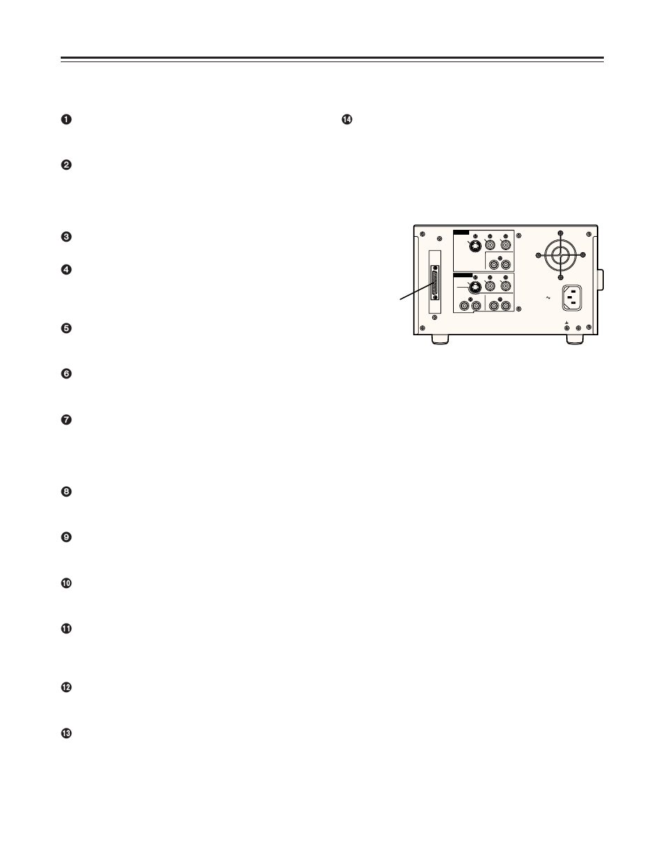 Parts and their functions, Connector panel | Panasonic DVCPRO AJ-D250P User Manual | Page 9 / 80